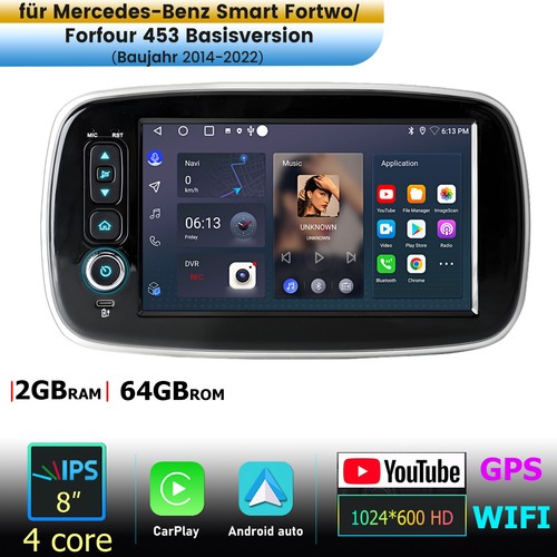 Autoradio carplay per - 8'',